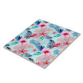 Wasserfarbe tropische exotische botanische Flora  Fliese (Seite)