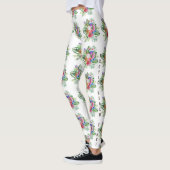Wasserfarbe tropische Flora Exotic Beach Time Leggings (Links)