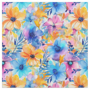 Wasserfarbe tropische Flora Stoff