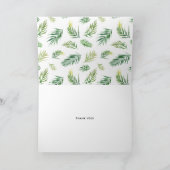 Wasserfarbe Tropische Folienkranke Vielen Dank Dankeskarte (Innenseite)