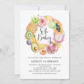 Wasserfarbe Tropische Früchte Babydusche Brunch Einladung (Vorderseite)