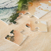 Wasserfarbe tropische Hawaii. Die Natur des Meeres Puzzle (Seite)