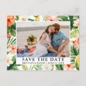 Wasserfarbe Tropische Korallen Save the Date Postkarte (Vorderseite)