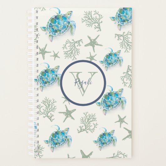 Wasserfarbe Tropische Meeresschildkröte Planer (Vorderseite)