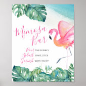 Wasserfarbe tropische Mimosa Bar Poster (Vorne)