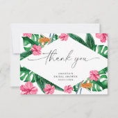 Wasserfarbe Tropische Palme, danke Brautparty (Vorderseite)