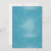 Wasserfarbe Tropische Probe mit Toucan Aquamarin I Einladung (Rückseite)