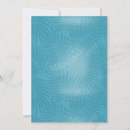 Wasserfarbe Tropische Probe mit Toucan Aquamarin I Einladung (Rückseite)