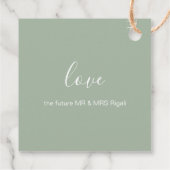 Wasserfarbe Tropische Vegetation Liebesmarken Geschenkanhänger (Rückseite)