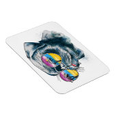 Wasserfarbe tropische Welpe Magnet (Rechte Seite)