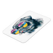 Wasserfarbe tropische Welpe Magnet (Linke Seite)