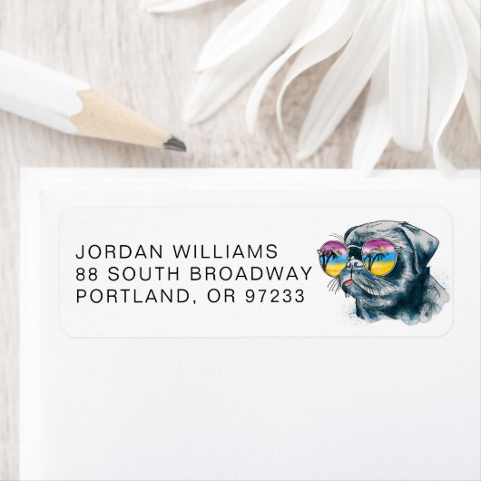 Wasserfarbe tropische Welpe | Name hinzufügen (Insitu)