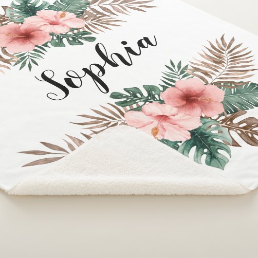 Wasserfarbe Tropischer Blumenzauber  Sherpadecke (3/4)