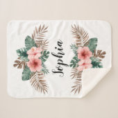 Wasserfarbe Tropischer Blumenzauber  Sherpadecke (Vorderseite (Horizontal))