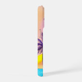 Wasserfarbe Tropischer Strand Sonnenuntergang Hand iPhone Hülle (Rechte Seite)