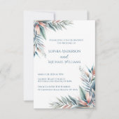 Wasserfarbe Tropischer Traum Hochzeit Einladung (Vorderseite)