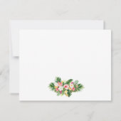 Wasserfarbe Tropisches Flamingo Rosa Mitteilungskarte (Rückseite)