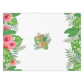Wasserfarbe tropisches Foliage Hawaiian Luau Party Tischdecke (Vorderseite (Horizontal))