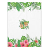 Wasserfarbe tropisches Foliage Hawaiian Luau Party Tischdecke (Vorderseite)
