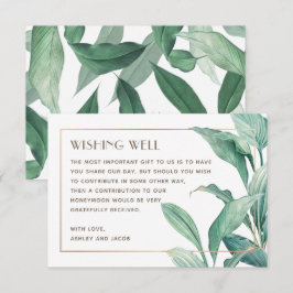 Wasserfarbe Tropisches Grün Hochzeit wünschenswert Begleitkarte