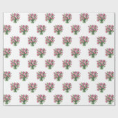 Wasserfarbe Tulip Bouquet Blumenmuster Geschenkpapier (Flach)