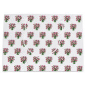 Wasserfarbe Tulip Bouquet Blumenmuster Große Geschenktüte (Vorderseite)