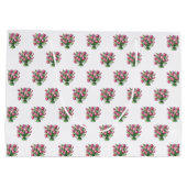 Wasserfarbe Tulip Bouquet Blumenmuster Große Geschenktüte (Rückseite)