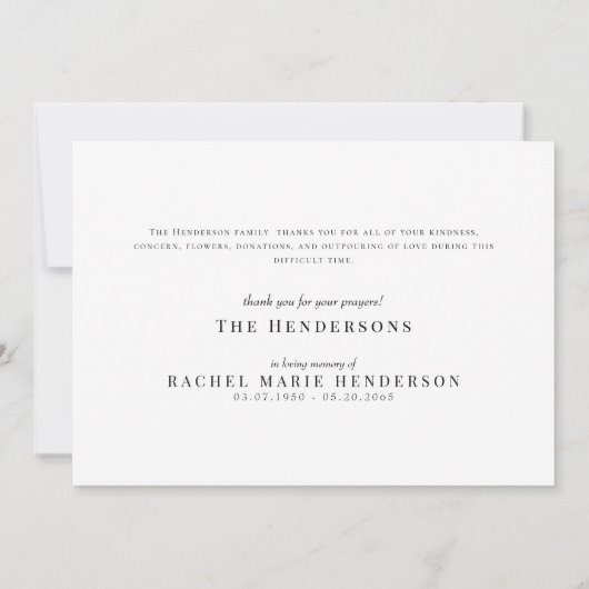 Wasserfarbe Tulip Einfache Beerdigung Danke II (Rückseite)