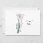 Wasserfarbe Tulip Einfache Beerdigung II Vielen Da Dankeskarte (Vorderseite)