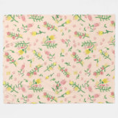 Wasserfarbe Tulip Große Blanket Fleecedecke (Vorderseite (Horizontal))