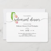 Wasserfarbe Tulip Probe Abendessen Einladung (Vorderseite)