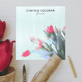 Wasserfarbe Tulips Bouquet Illustration Florist Notizblock