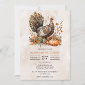 Wasserfarbe Türkei Erntedank Abendessen Einladung (Vorderseite)