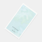 Wasserfarbe Türkis Moderne, maßgeschneiderte Hochz Serviette (Ecke)