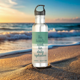 Wasserfarbe Türkis Ocean Beach Wasserflasche Edelstahlflasche