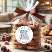 Wasserfarbe Türkis Stand Mixer Bäckerei Danke Runder Aufkleber