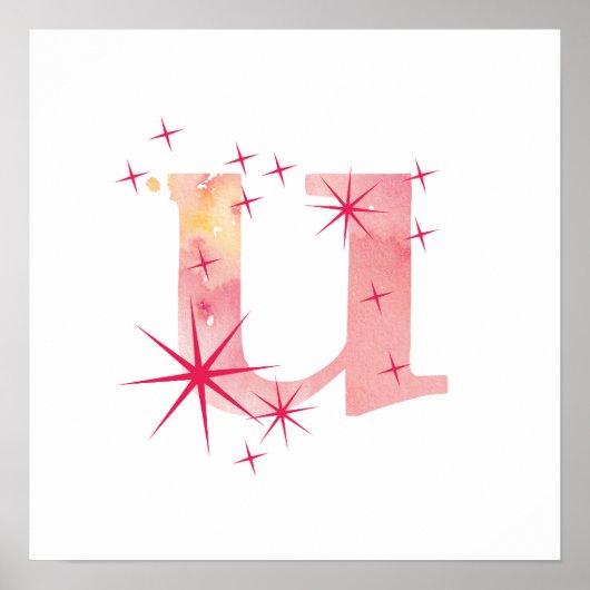 Wasserfarbe U Poster (Vorne)
