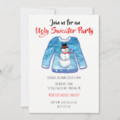 Wasserfarbe Ugly Sweater Tacky Weihnachtsgebäck Pa Einladung (Vorderseite)