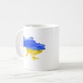 Wasserfarbe Ukrainische Karte Kaffeetasse (Vorderseite Links)