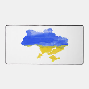 Wasserfarbe Ukrainische Karte Schreibtischunterlage