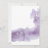 Wasserfarbe ultra violett indigo bridal luncheon einladung (Rückseite)
