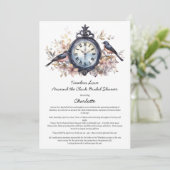 Wasserfarbe um das Brautparty der Uhr Einladung (Stehend Vorderseite)