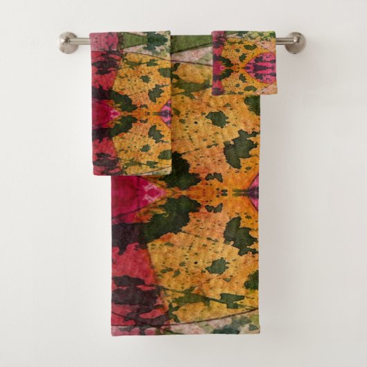 Wasserfarbe und Abstrakte Ausdruckskraft Kunst Badhandtuch Set (Insitu)