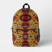 Wasserfarbe und Abstrakte Ausdruckskraft Kunst Bedruckter Rucksack (Vorderseite)