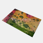 Wasserfarbe und Abstrakte Ausdruckskraft Kunst Fußmatte (Schrägansicht)