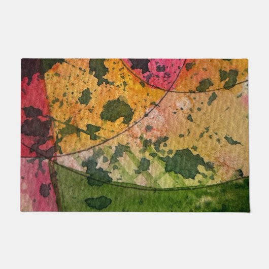 Wasserfarbe und Abstrakte Ausdruckskraft Kunst Fußmatte (Vorderseite)