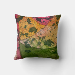 Wasserfarbe und Abstrakte Ausdruckskraft Kunst Kissen