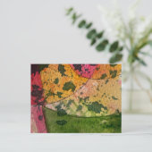 Wasserfarbe und Abstrakte Ausdruckskraft Kunst Postkarte (Stehend Vorderseite)