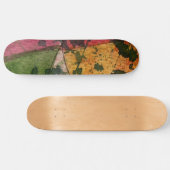 Wasserfarbe und Abstrakte Ausdruckskraft Kunst Skateboard (Horizontal)