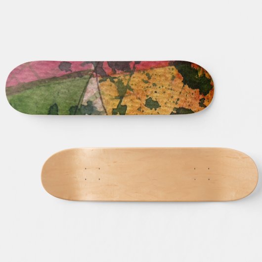 Wasserfarbe und Abstrakte Ausdruckskraft Kunst Skateboard (Horizontal)